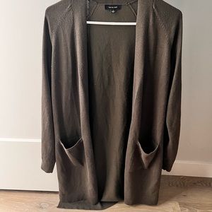 olive cardigan / duster